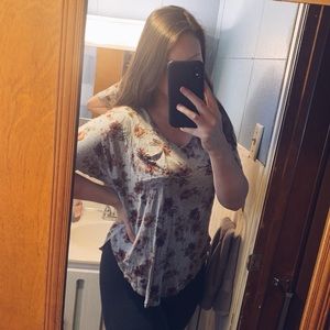 rue 21 floral top with pocket